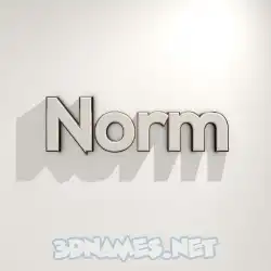 norm in White Logo Warm style - 3D name wallpaper