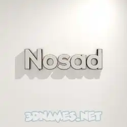 nosad in White Logo Warm style - 3D name wallpaper