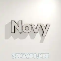novy in White Logo Warm style - 3D name wallpaper
