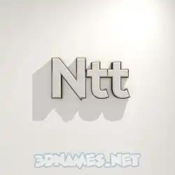 ntt in White Logo Warm style - 3D name wallpaper