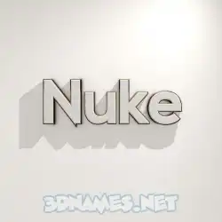 nuke in White Logo Warm style - 3D name wallpaper