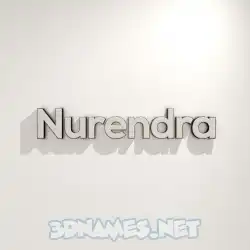 nurendra in White Logo Warm style - 3D name wallpaper