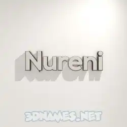 nureni in White Logo Warm style - 3D name wallpaper
