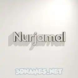 nurjamal in White Logo Warm style - 3D name wallpaper