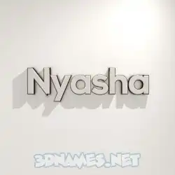 nyasha in White Logo Warm style - 3D name wallpaper
