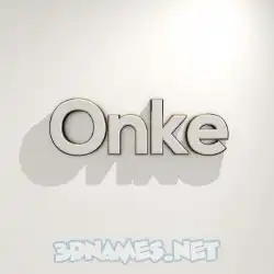 onke in White Logo Warm style - 3D name wallpaper