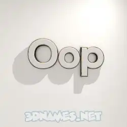 oop in White Logo Warm style - 3D name wallpaper