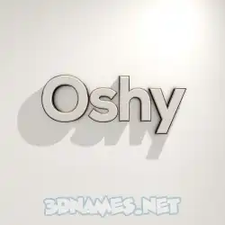 oshy in White Logo Warm style - 3D name wallpaper