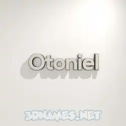 otoniel in White Logo Warm style - 3D name wallpaper