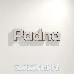 padna in White Logo Warm style - 3D name wallpaper