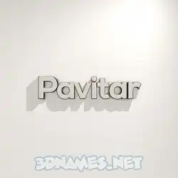 pavitar in White Logo Warm style - 3D name wallpaper