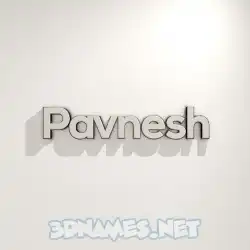 pavnesh in White Logo Warm style - 3D name wallpaper