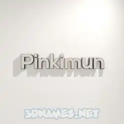 pinkimun in White Logo Warm style - 3D name wallpaper