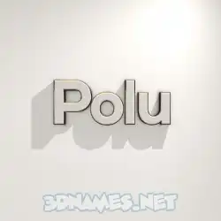 polu in White Logo Warm style - 3D name wallpaper