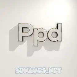 ppd in White Logo Warm style - 3D name wallpaper