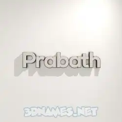 prabath in White Logo Warm style - 3D name wallpaper
