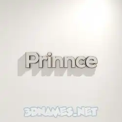 prinnce in White Logo Warm style - 3D name wallpaper