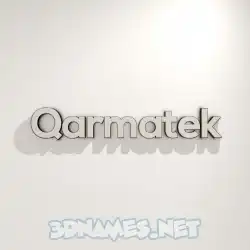 qarmatek in White Logo Warm style - 3D name wallpaper