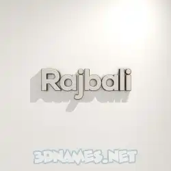 rajbali in White Logo Warm style - 3D name wallpaper