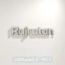 rajratan in White Logo Warm style - 3D name wallpaper
