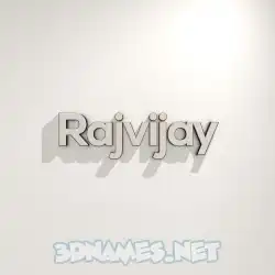 rajvijay in White Logo Warm style - 3D name wallpaper