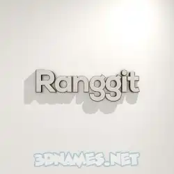 ranggit in White Logo Warm style - 3D name wallpaper