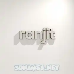 ranjit in White Logo Warm style - 3D name wallpaper