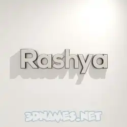 rashya in White Logo Warm style - 3D name wallpaper