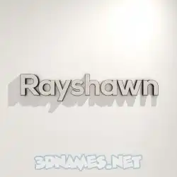 rayshawn in White Logo Warm style - 3D name wallpaper