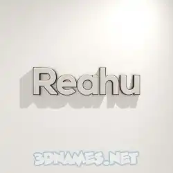 reahu in White Logo Warm style - 3D name wallpaper