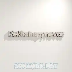 rekhahapynevar in White Logo Warm style - 3D name wallpaper