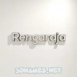 rengaraja in White Logo Warm style - 3D name wallpaper