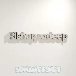 rishapradeep in White Logo Warm style - 3D name wallpaper
