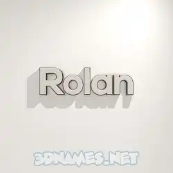 rolan in White Logo Warm style - 3D name wallpaper