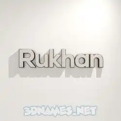 rukhan in White Logo Warm style - 3D name wallpaper