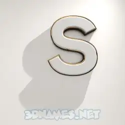 s in White Logo Warm style - 3D name wallpaper