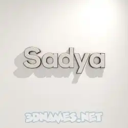 sadya in White Logo Warm style - 3D name wallpaper