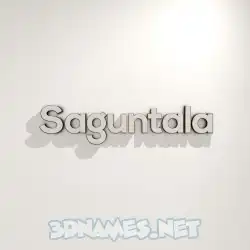 saguntala in White Logo Warm style - 3D name wallpaper