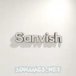 sanvish in White Logo Warm style - 3D name wallpaper