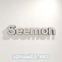 seemon in White Logo Warm style - 3D name wallpaper