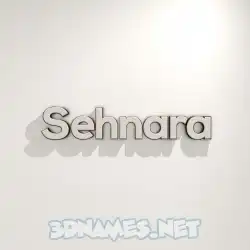 sehnara in White Logo Warm style - 3D name wallpaper