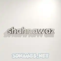 shahnawaz in White Logo Warm style - 3D name wallpaper