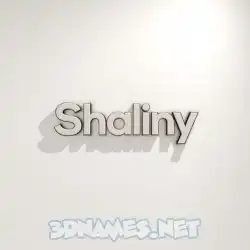 shaliny in White Logo Warm style - 3D name wallpaper