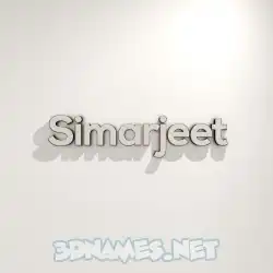 simarjeet in White Logo Warm style - 3D name wallpaper