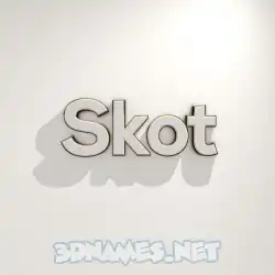 skot in White Logo Warm style - 3D name wallpaper