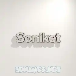 soniket in White Logo Warm style - 3D name wallpaper