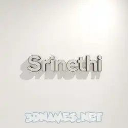 srinethi in White Logo Warm style - 3D name wallpaper