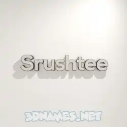 srushtee in White Logo Warm style - 3D name wallpaper