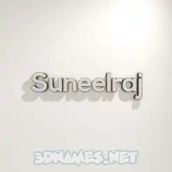 suneelraj in White Logo Warm style - 3D name wallpaper