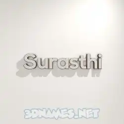 surasthi in White Logo Warm style - 3D name wallpaper